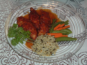 Chicken with garlic & ginger sauce